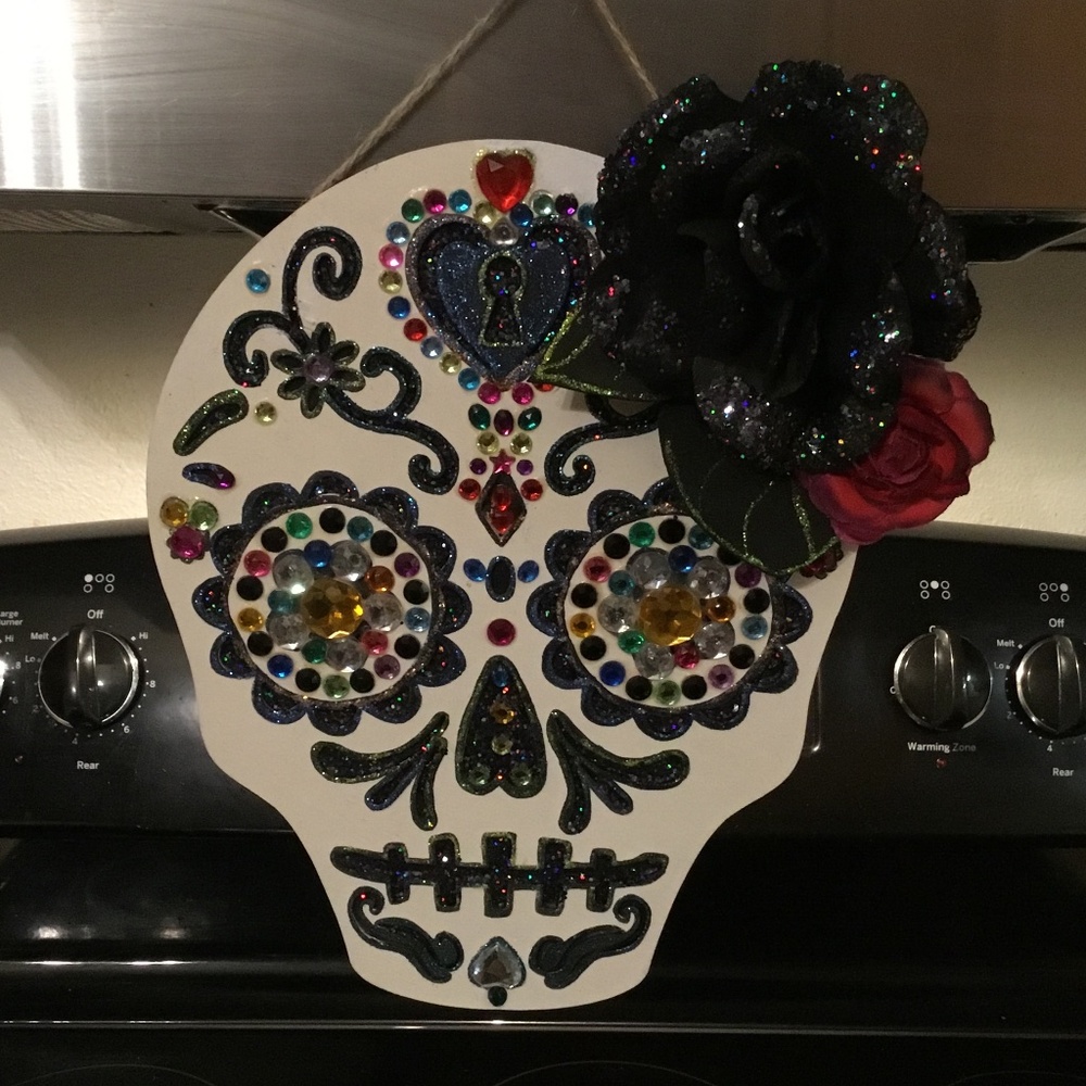 Halloween decoration handcrafted Sugar Skull